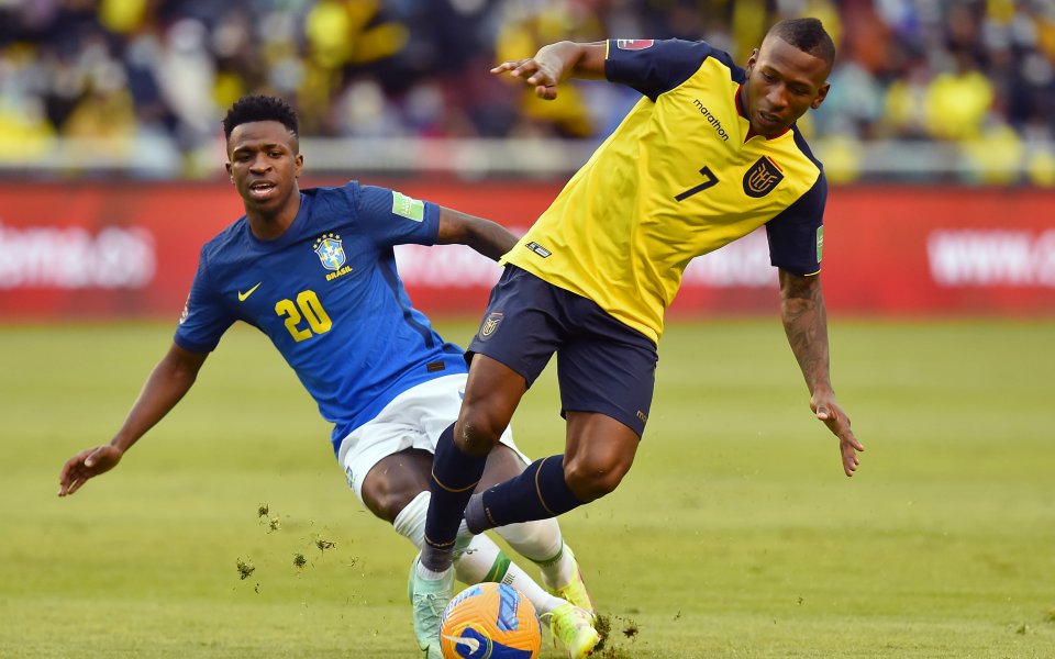 Отборите на Еквадор и Бразилия завършиха при резултат 1:1 в