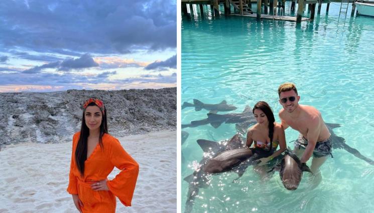 Сара и Аймерик - Ваканция на топло: Защитник на Сити заведе мажоретка при акулите