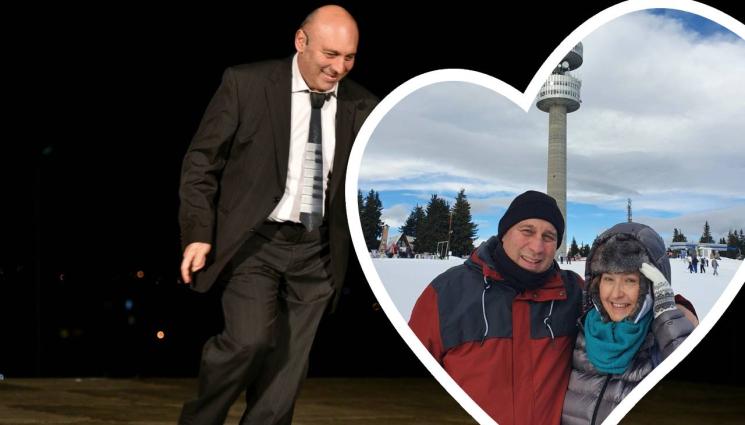 Кръстьо Лафазанов - За годишнината от сватбата им: Лафазанов заведе жена си на ски