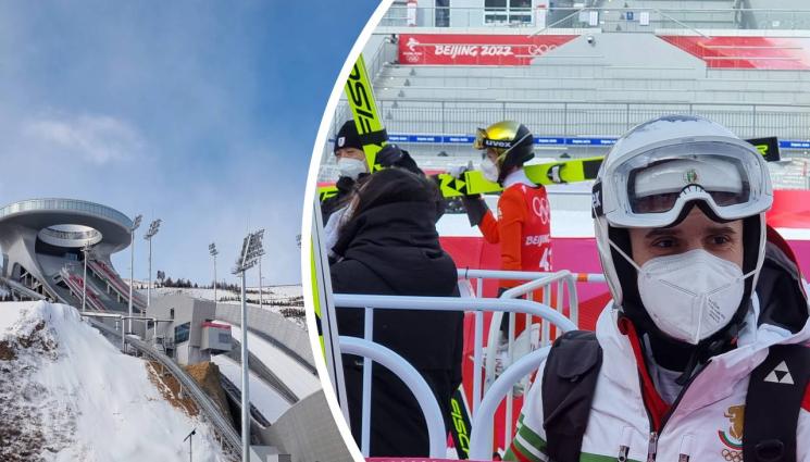 Зографски Пекин - Въртелив вятър изнервя Владимир Зографски на олимпийския комплекс по ски-скокове в Чжанцзякоу