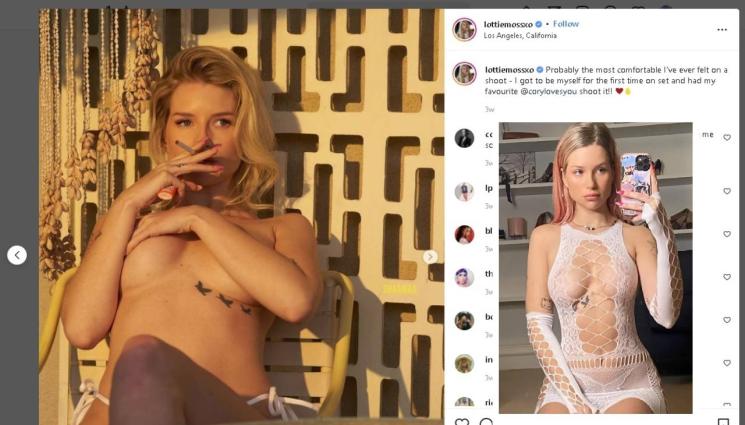 Лоти Мос - Сестрата на Кейт Мос се разголва срещу €16