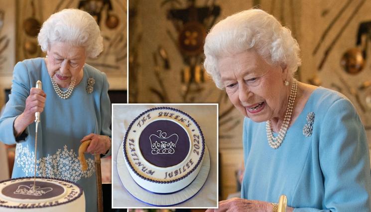 елизабет втора - В навечерието на 70-ата годишнина от възкачването на престола британската кралица Елизабет Втора сложи светлосиня рокля и спретна малък купон с торта и нож в десницата