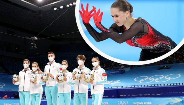 Камила Валиева - Чудото Валиева влезе в историята с първи четворен скок на олимпиада, донесе златото в отборната надпревара на Русия