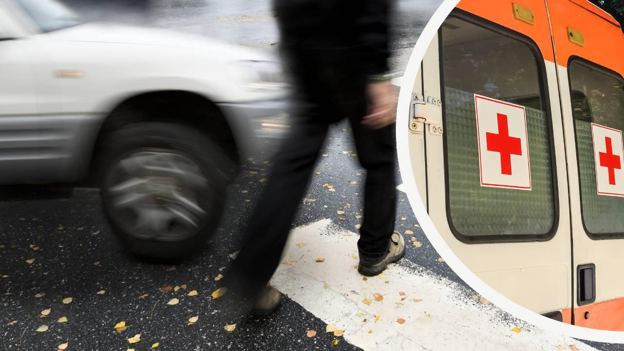 блъснат пешеходец