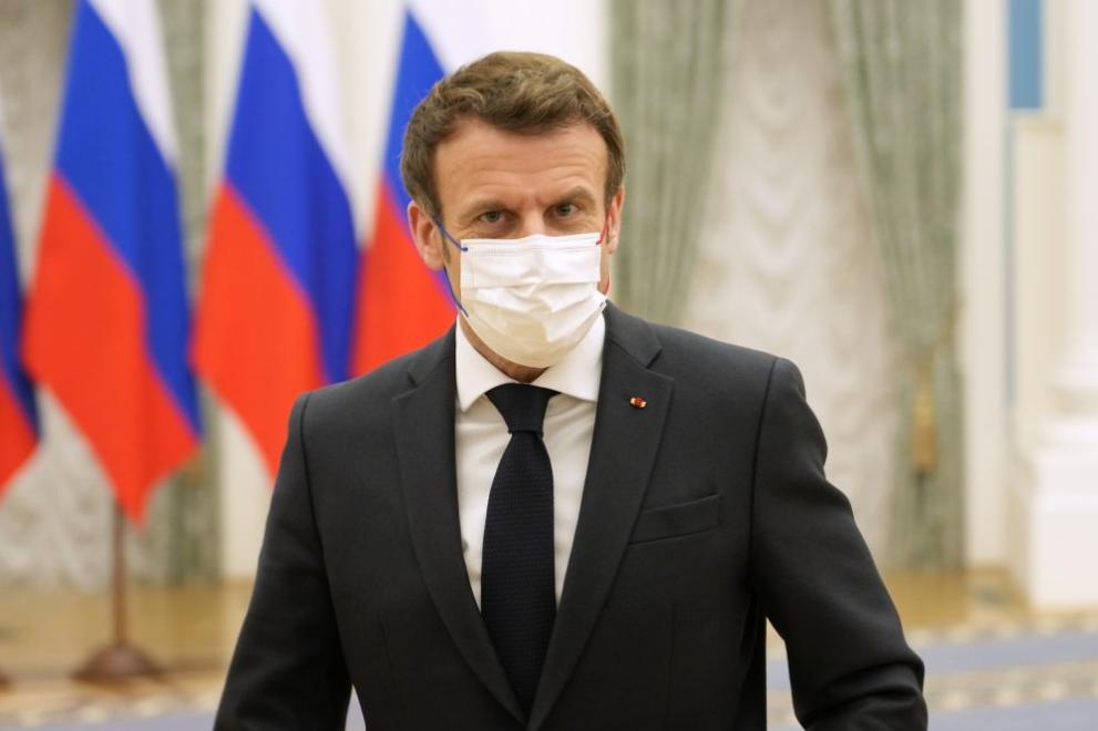 Президентът на Франция Еманюел Макрон пристигна в Киев на среща