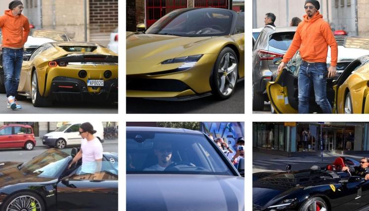 Златан Ибрахимович - Шоуто на Златан: Ибрахимович направи тур за овации по улиците на Милано, събра очите на минувачите със златното си Ферари за £ 400 000