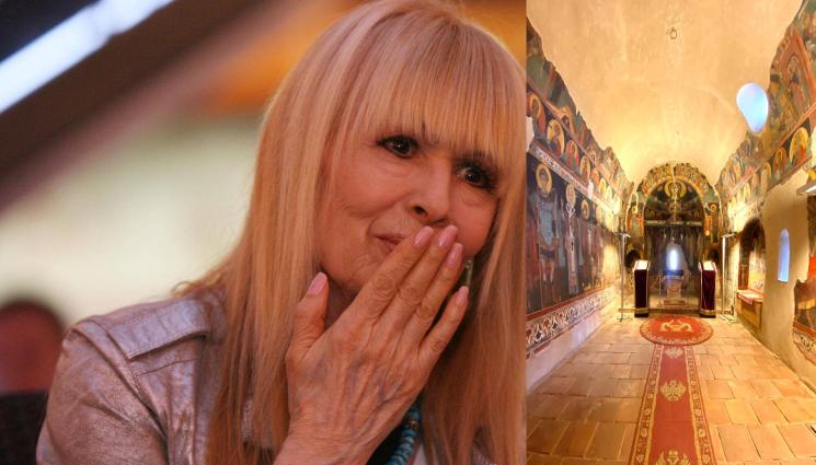 Лили Иванова - Лили Иванова на манастир. Примата се помоли на Дева Мария в кремиковската света обител (СНИМКИ)