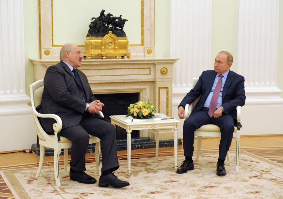 Президентите на Русия и на Беларус Владимир Путин и Александър