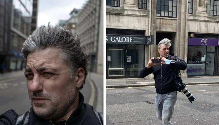 Карамазов Лондон - При бурята Юнис в Лондон: Будка едва не помля Карамазов