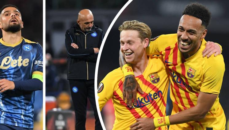 Де Йонг Барселона Обамеянг - Барселона покоси 4:2 Наполи на стадион „Диего Армандо Марадона“ за Лига Европа – Алба, Франки де Йонг, Пике и Обамеянг бележат