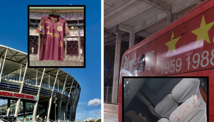 бомба автобус - Бомба се взриви в автобуса на бразилски футболен отбор на път за стадиона в Салвадор