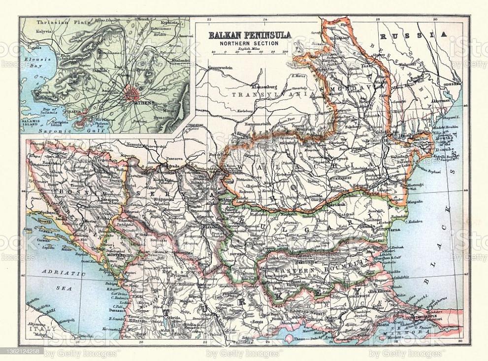 карта на Балканите