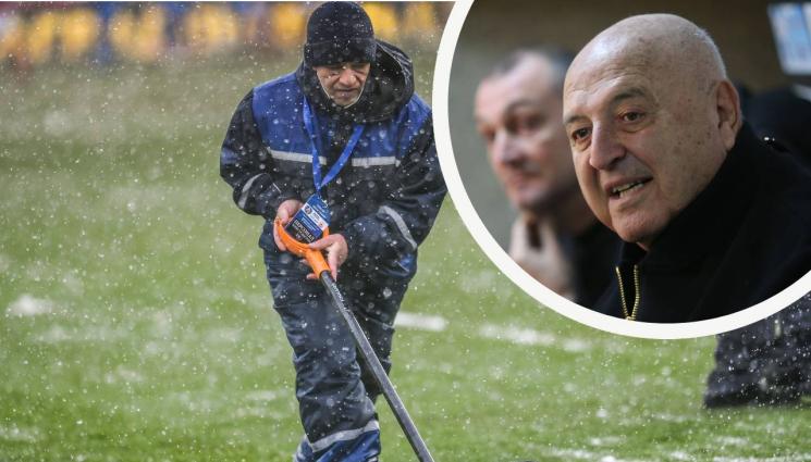 Славия - В „Овча купел“ чистят снега 30 часа преди дербито днес. Мисля, че ще успеем да „спасим“ мача с Локо (Сф), каза Венци Стефанов