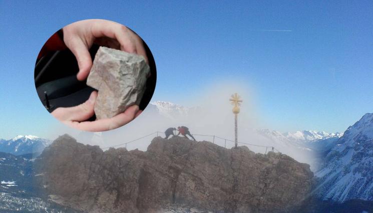 цугшпитце - Арт-хулигани отмъкнаха най-високия връх в Германия и го обявиха за заложник до връщането на камък от най-високия връх на Килиманджаро, подарен преди 133 години на германския кайзер Вилхелм II