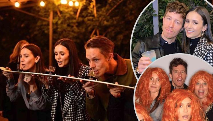 нина - Нина Добрев пи шотове на партито на гаджето си