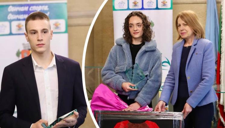 спортна София - Изабела Янкова и Калоян Бинев са новите лица на спортна София. Кметът Фандъкова им благодари за примера