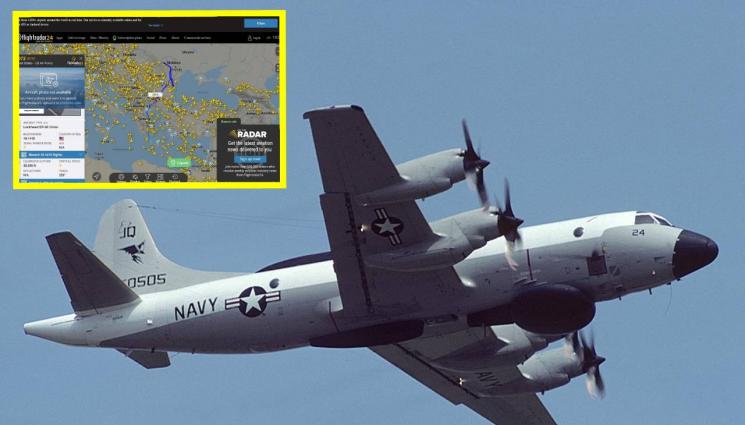 разузнавателен самолет САЩ - ВОЙНАТА: Небето около Украйна гъмжи от US военни машини (КАРТА)