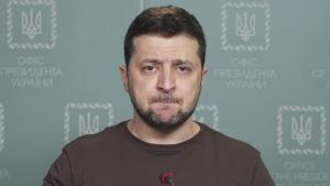 Лошо редактиран видеоматериал който уж показва как украинският президент Володимир