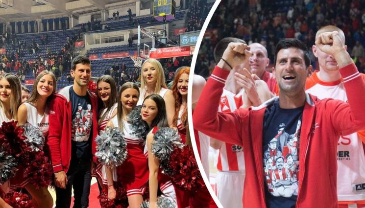 Джокович - Джокович заведе русата Сашка на баскетбол, налазиха го мажоретки