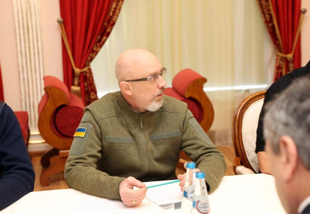 Министърът на отбраната на Украйна Олексий Резников днес заяви, че