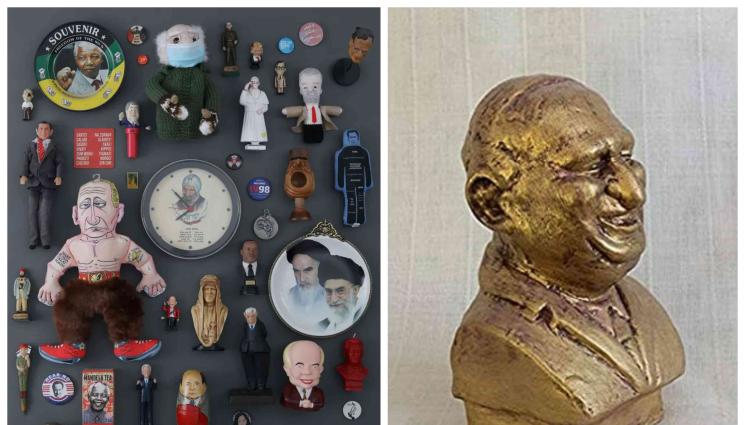 сувенири - Сребърен бюст на Живков хит в британска колекция. Журналист от „Гардиън“ я събирал 40 години