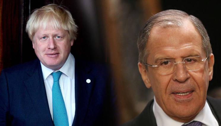 борис джонсън и лавров - Джонсън: Западът не трябва да се опитва да