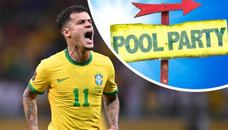 Коутиньо - Коутиньо подари на жената плажно парти. За първи път от 10 години празнуваха в Бразилия