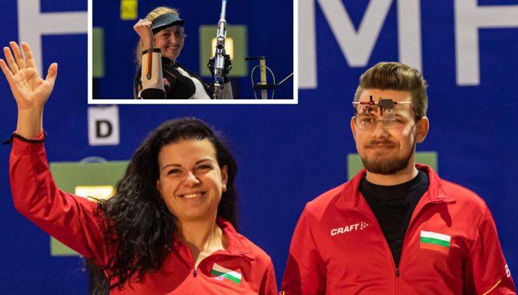 спортна стрелба - Антоанета Костадинова и Кирил Киров спечелиха сребро на Евро 2022 при смесените отбори на пистолет