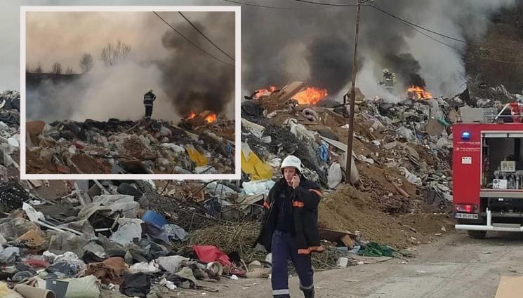 пожар депо перник - ОГНЕН АД: Горя депото за отпадъци в Перник, млада борова гора пламна в Монтанско