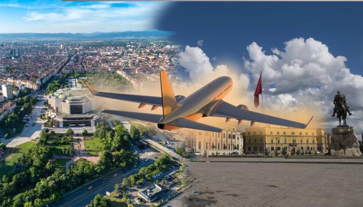 полет - Воден салют посрещна първия самолет по възобновената линия София-Тирана