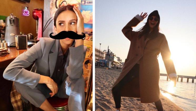 Нина Добрев - НОВА ВИЗИЯ: Нина Добрев се пусна с мустак (СНИМКА)