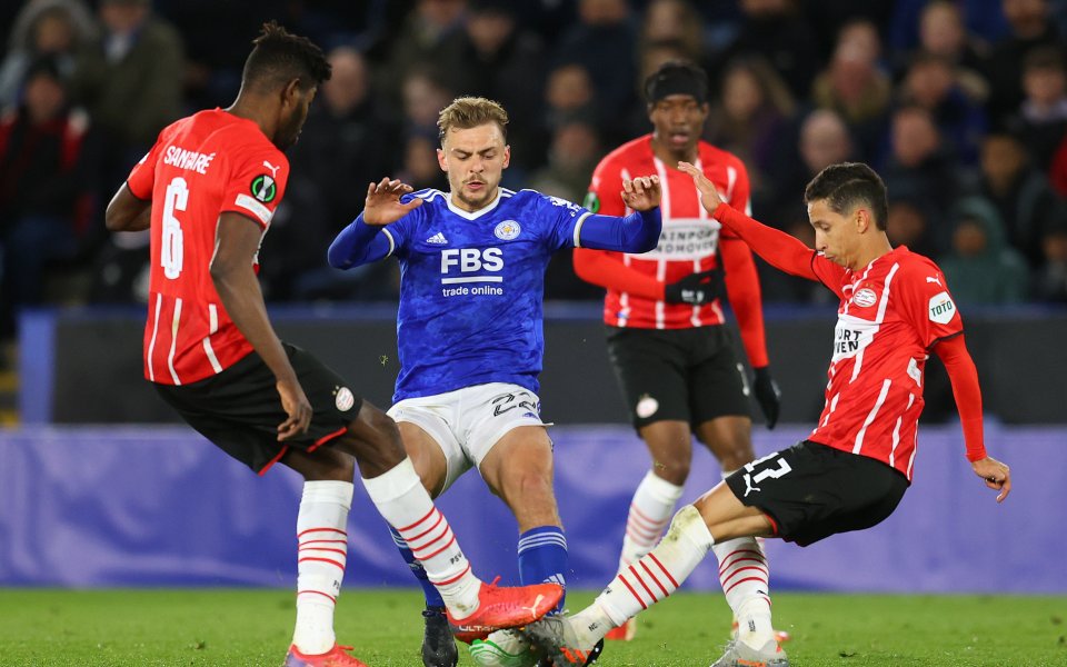 Лестър и ПСВ Айндховен не излъчиха, завършвайки при равенство 0:0