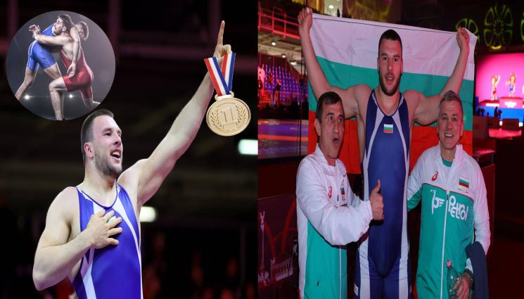 борба - ТРИУМФ: Кирил Милов покори европейски връх в борбата в категория до 97 кг