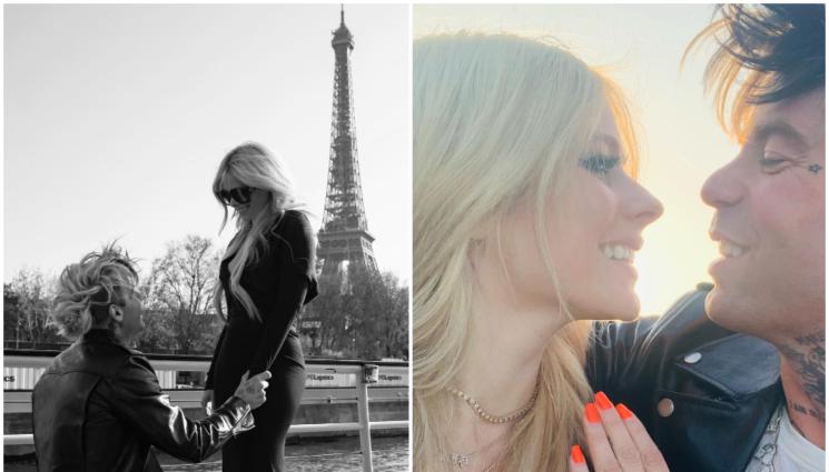 Аврил - ЩЕ ЗВУЧИ МЕНДЕЛСОН: Аврил Лавин се сгоди, получи диамантен пръстен с формата на сърце, на фона на Айфеловата кула в Париж