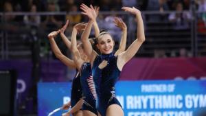 Български триумф Световната купа по художествена гимнастика в София Ансамбълът