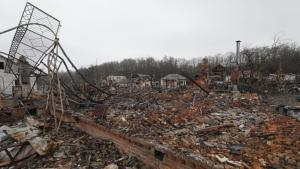 Летището в централния украински град Днепър е напълно разрушено при