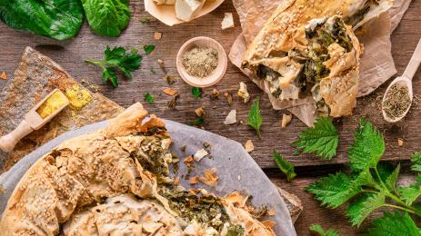 зелена баница с тофу