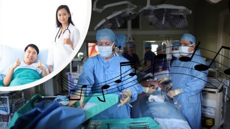 лекар музика щастлив пациент