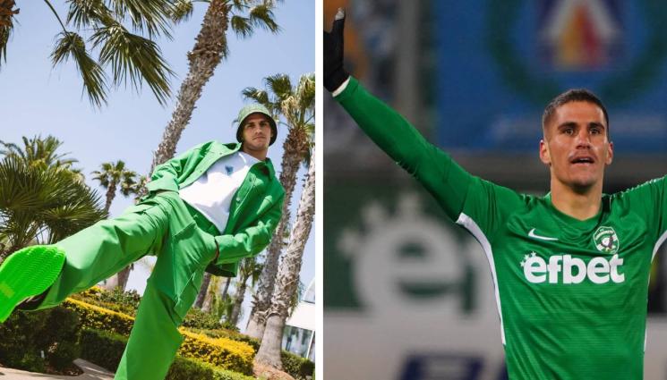 Лудогорец - Голмайсторът на Лудогорец се облече в зелено от глава до пети точно преди големия дуел с Левски