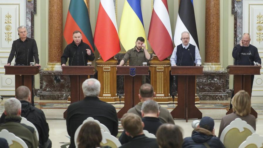 Полша, Литва, Латвия и Естония заявиха подкрепата си за Украйна