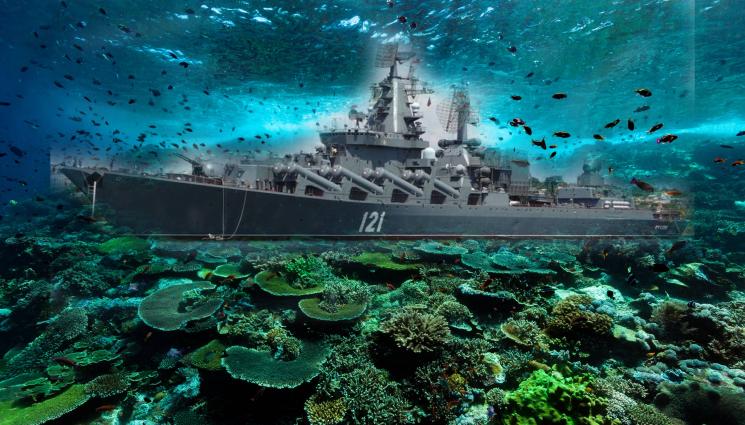 кораб москва - Русия се прости с флагмана на Черноморския си флот, който се озова на дъното на Черно море. Корабът потъна, след обстрел от украински ракети, а според Москва вследствие на пожар