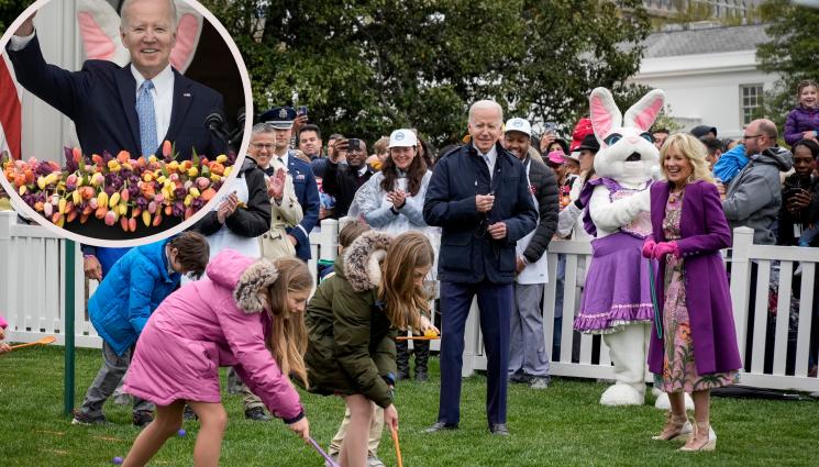 байдън - ИГРА: В Белия дом търкалят яйца за Великден, Джо Байдън даде старт на състезанието (ВИДЕО)