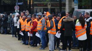 Протест на българска браншова камара Пътища Пътните строители се събраха