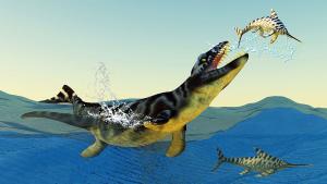 Вкаменелости на три ихтиозавъра гигантски морски влечуги които са