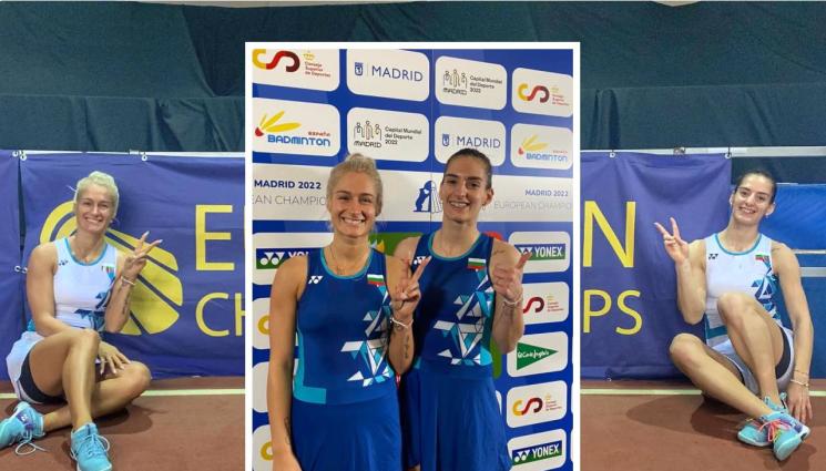 Стоеви - ТРИУМФ: Сестри Стоеви спечелиха трета европейска титла по бадминтон в кариерата си