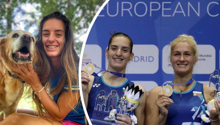 Стоеви - Сестри Стоеви посветиха своята титла №3 в бадминтона на кучето си