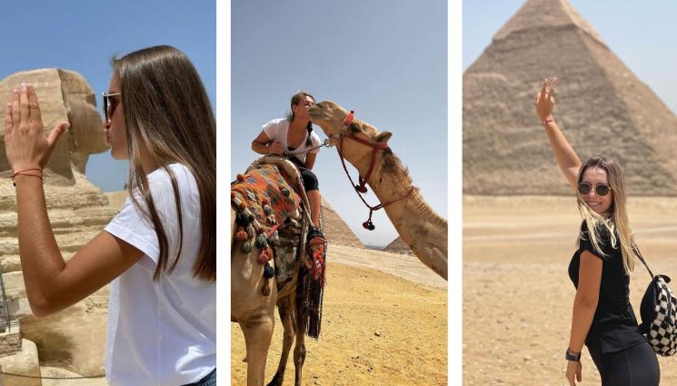 тенис - Наши тенисистки атакуват пирамидите, направиха си екскурзия до Гиза преди участието си в Кайро