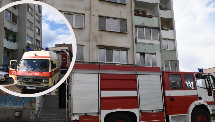 пожар Левски В - ОГНЕН АД: Пламна блок в столичен квартал (СНИМКИ)