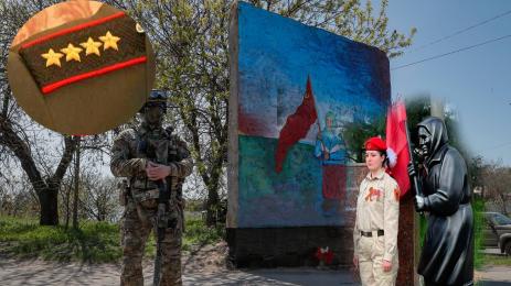 баба с червено знаме