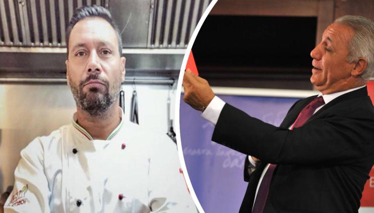 Христо Стоичков - Стоичков бистри кулинарията с Лео Бианки. Италианецът подари книгата си на Камата